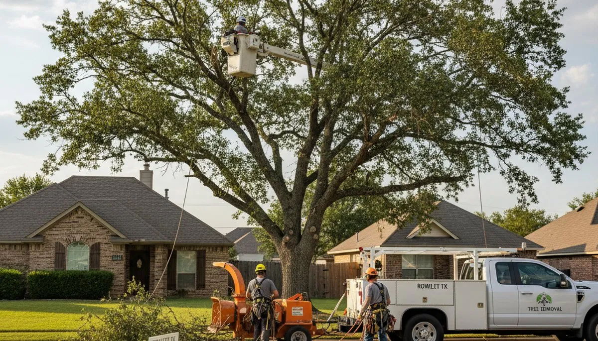 Professional tree removal service in Allen, TX by certified arborists safely clearing large trees